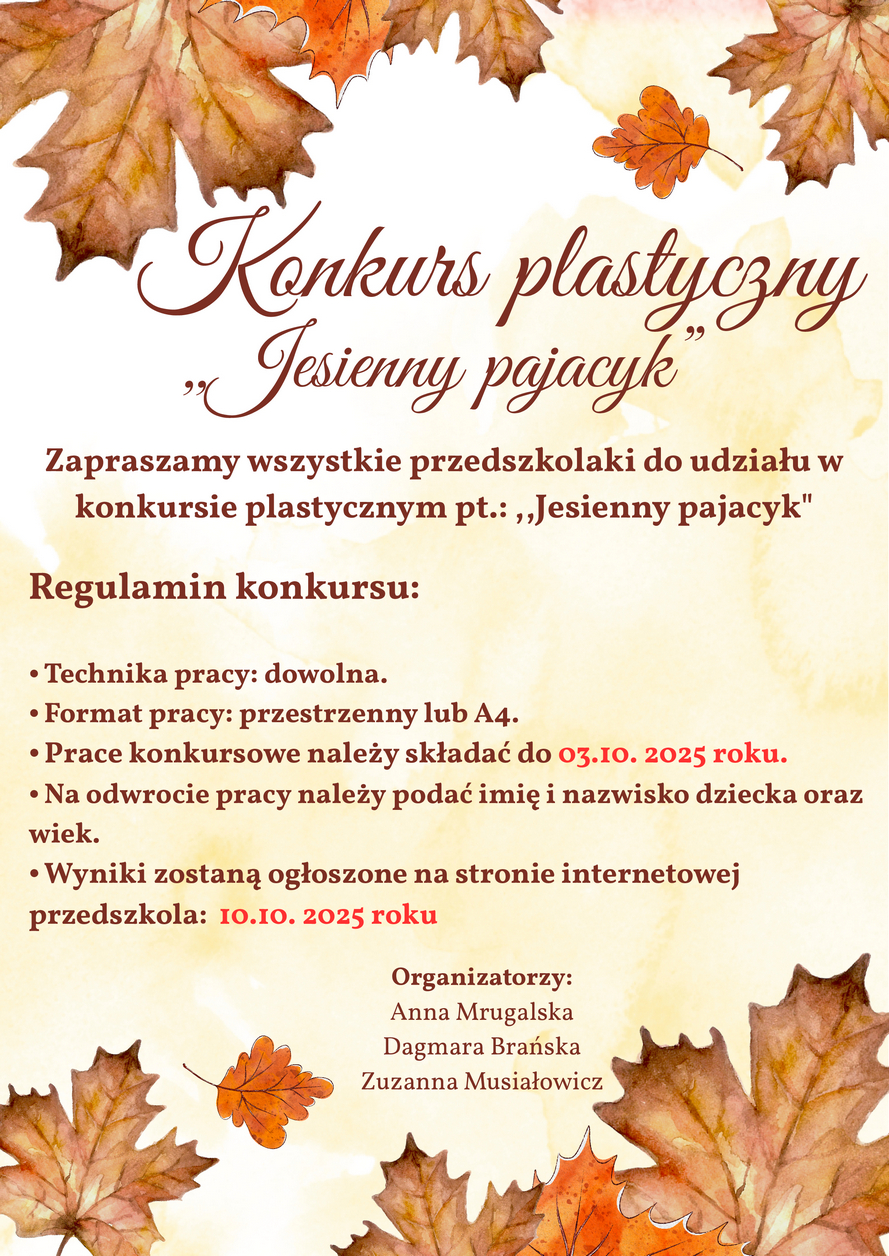 Regulamin konkursu jesiennego