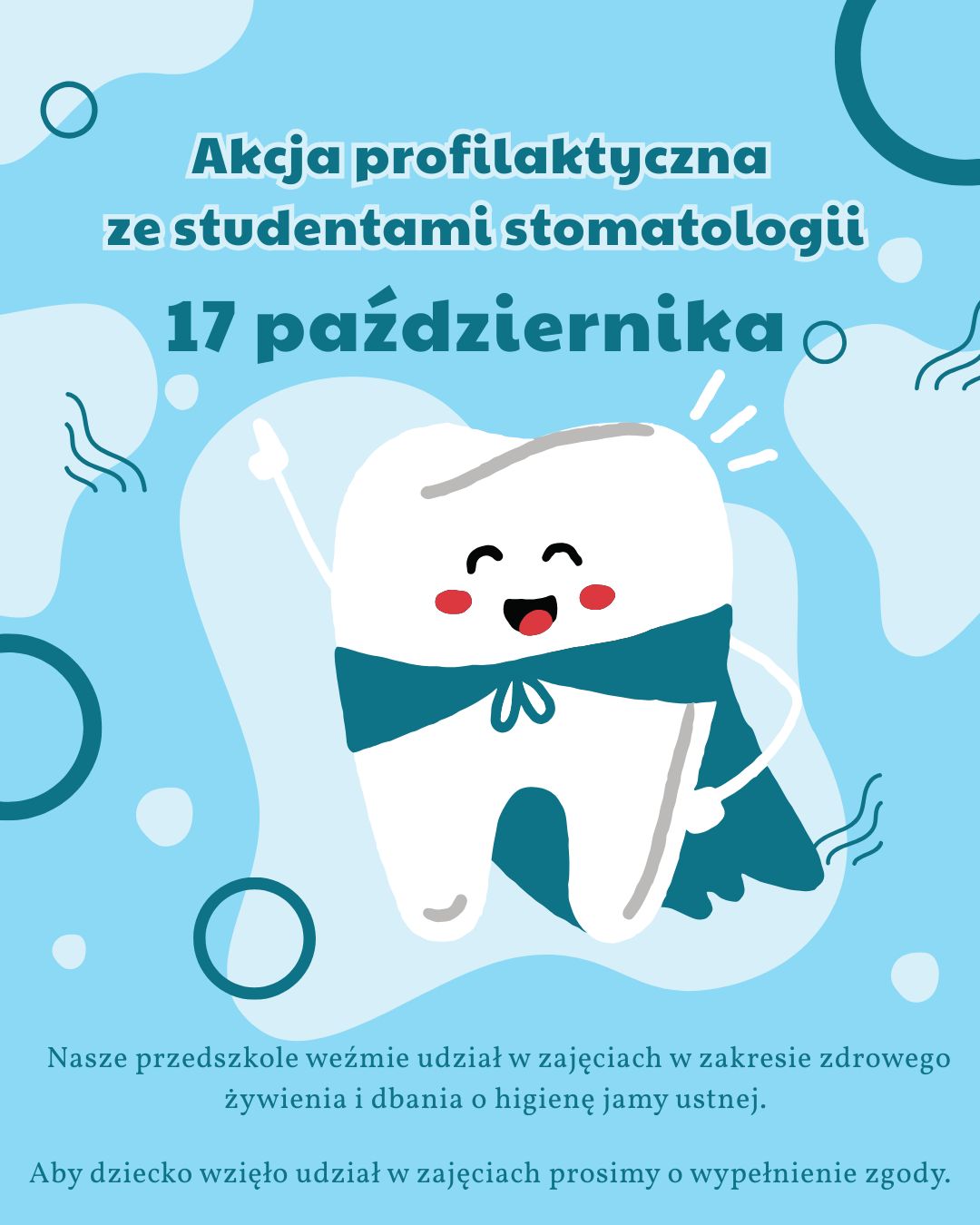 Plakat informujący o zajęciach