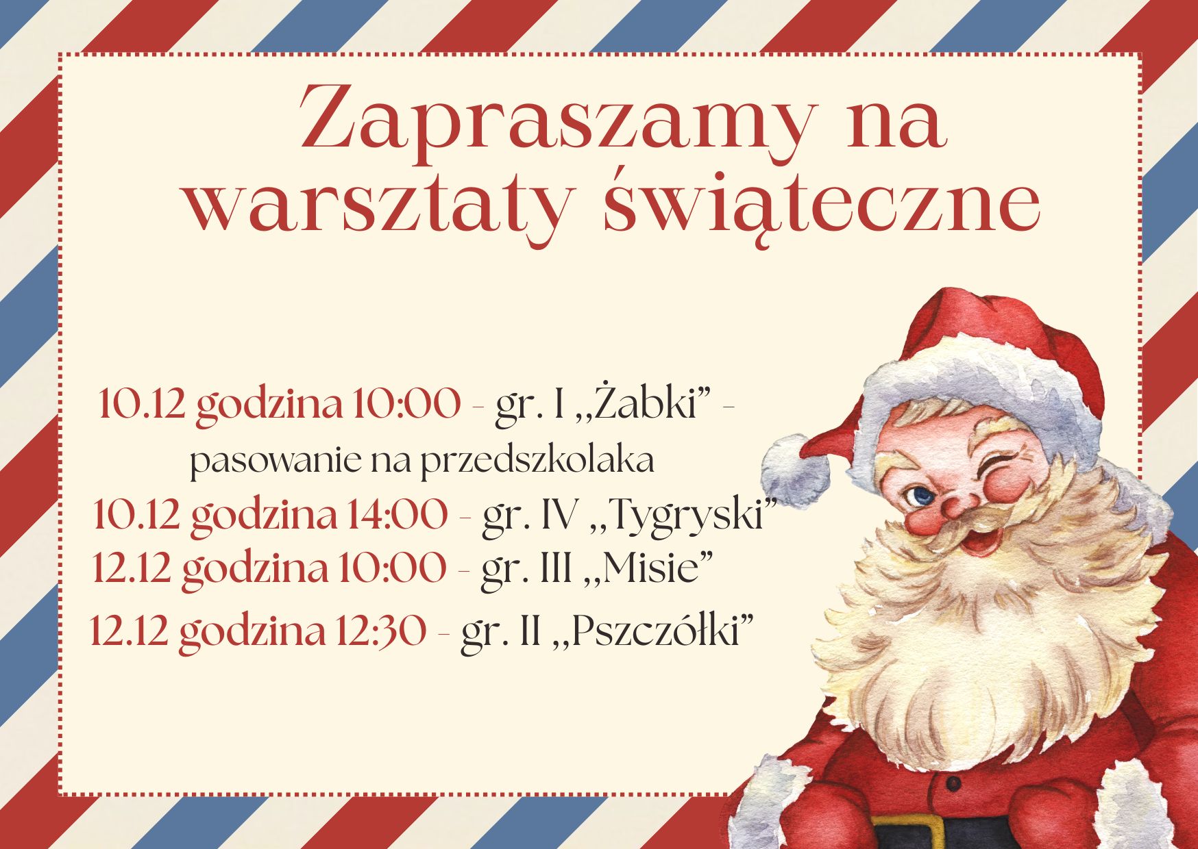 Plakat informujący o warsztatach