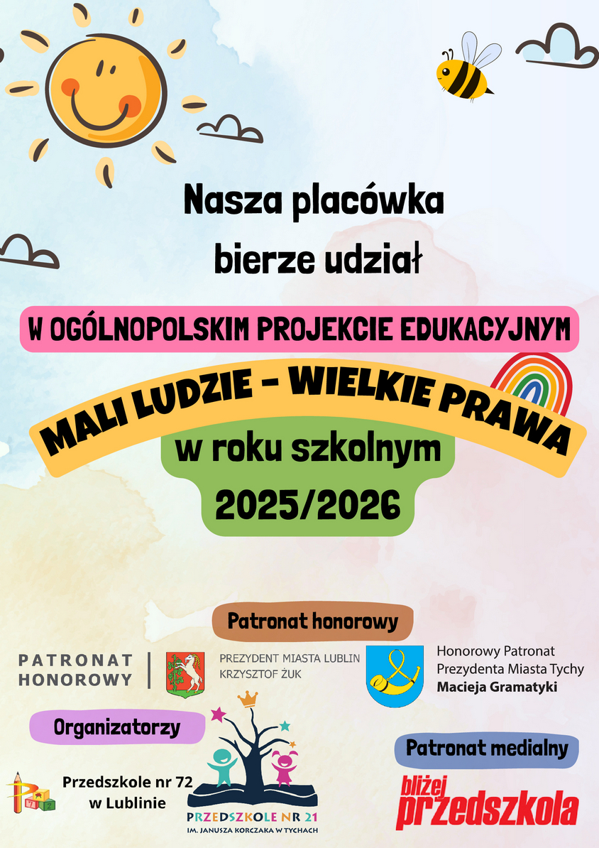 Plakat Mali ludzie - wielkie prawa.