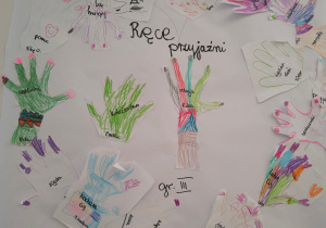 Wykonany plakat przez dzieci.